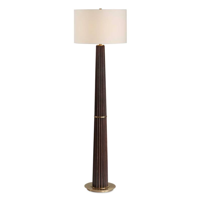Uttermost Forage Dark Oak Floor Lamp - 18.00" W x 62.50" H x 18.00" D
