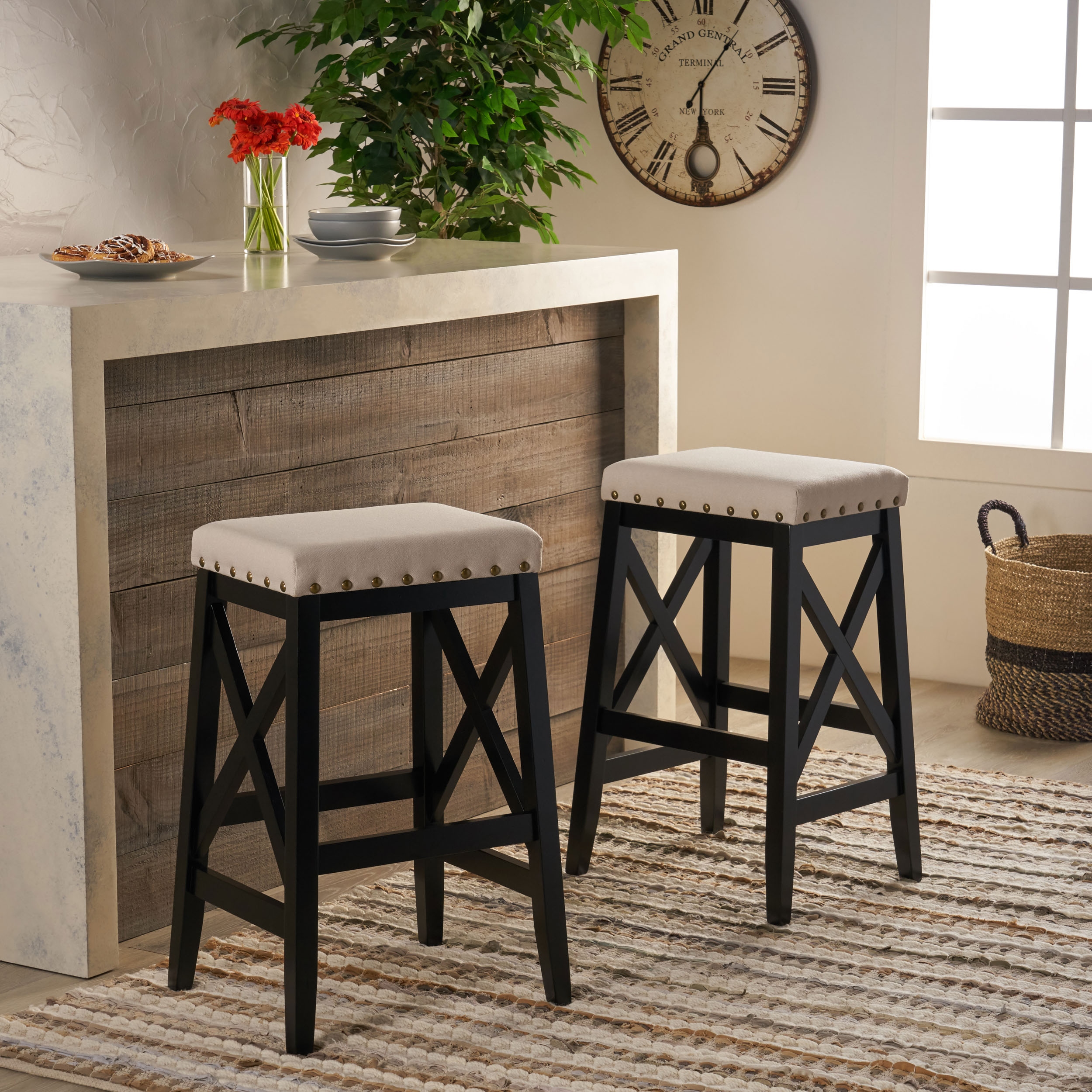 Christopher knight home fabric barstool bench deals