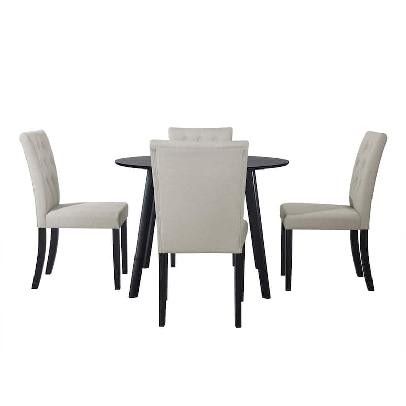 CraftPorch Glam 5-Piece Wooden Dining Chair - Beige