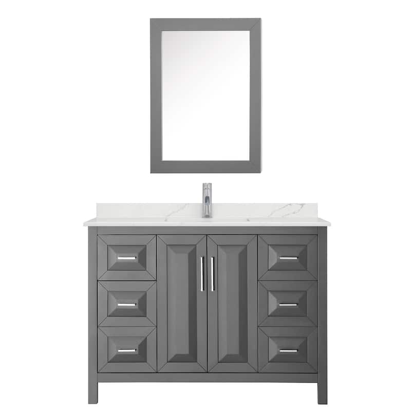 Wyndham Collection WCV252548S-QTZ-UNSMED Daria 48" Free Standing