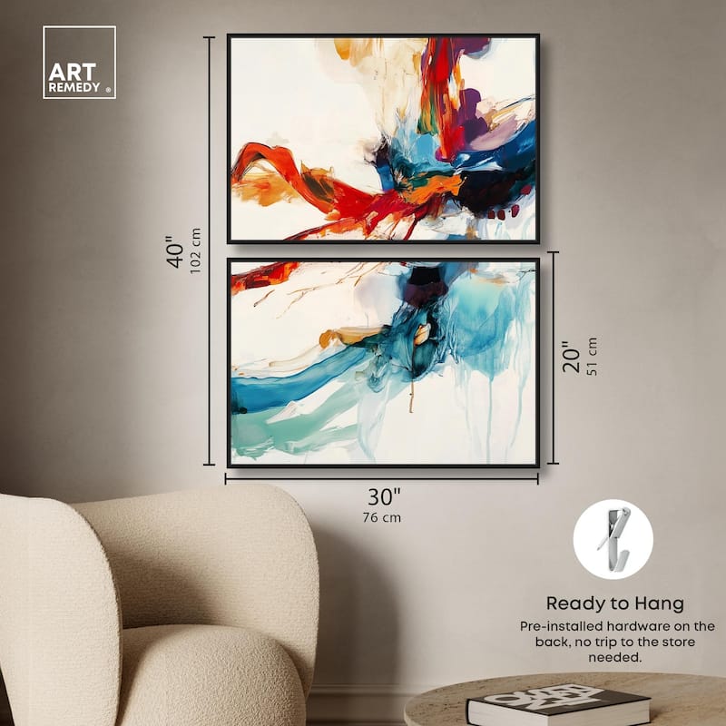Vibrant Palette I Canvas Set of 2 by Art Remedy