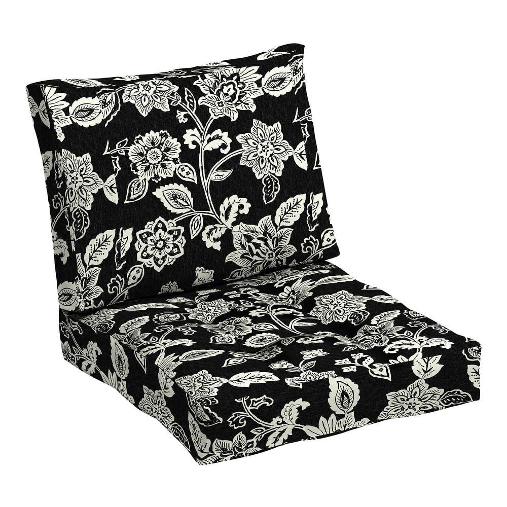 ARDEN Outdoor Plush Modern Tufted Blowfill Deep Seat Set, 24 x 24