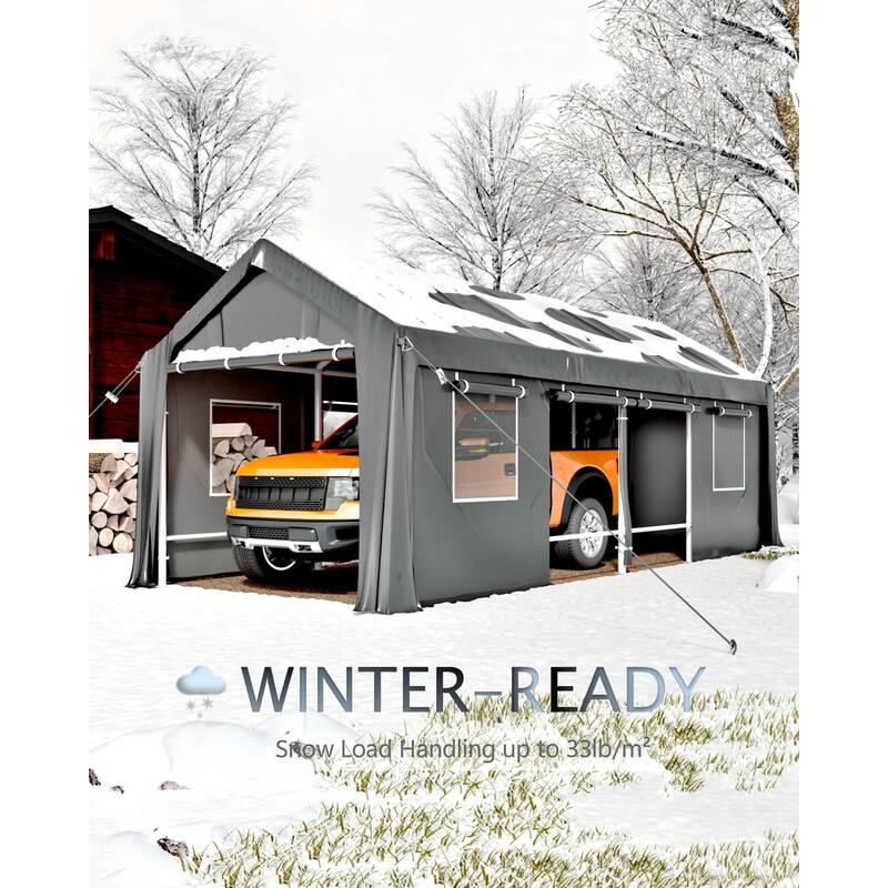 Windproof Carport 13'x25' Oversized