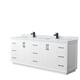 Option White, Black Trim, Carrara Marble Top