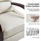 preview thumbnail 7 of 17, Alex Mid-century Modern Genuine Leather Manual Recliner with Wooden Curved Arms