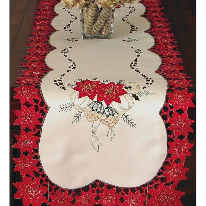 Rectangle Christmas Polyester Table Runner - 15" x 54"