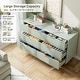 preview thumbnail 6 of 5, Modern 6 Drawer Dresser for Bedroom with Gold Handle and Large Drawer