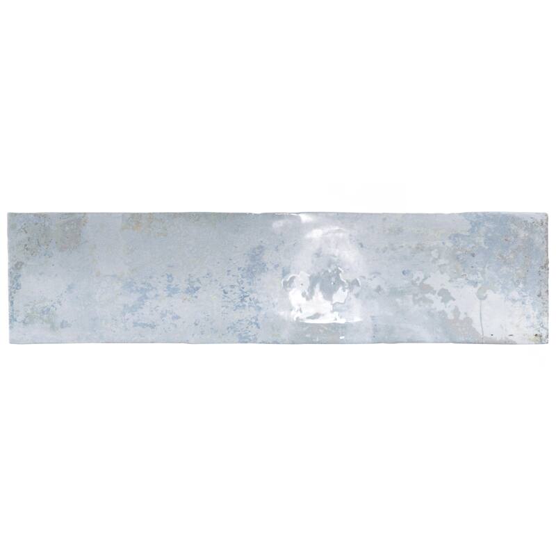 Merola Tile Biarritz Blue 3" x 12" Ceramic Wall Tile - Sample swatch