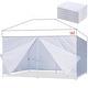 preview thumbnail 18 of 16, Tradesparker 10x10/10x20 Canopy Sidewall Kit 3 Walls+1 Doorwall Fits Pop Up Tents White - 10x20ft