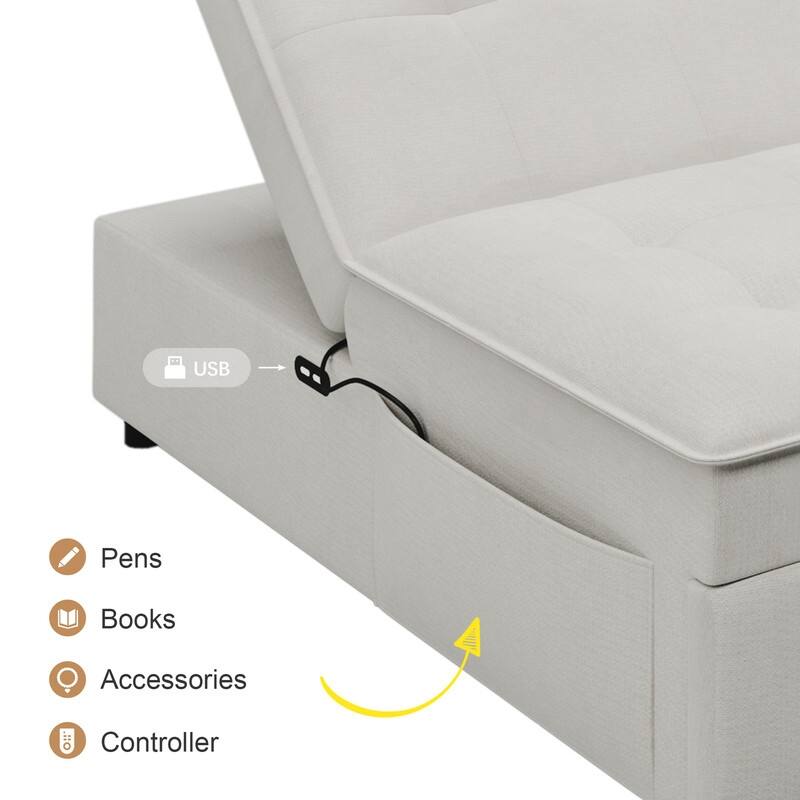 Upgraded Sleeper Chair Bed Sofa Bed,4 in 1 Multi-Function Folding Ottoman Bed