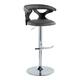 Option Grey Faux Leather/Black Wood/Chrome