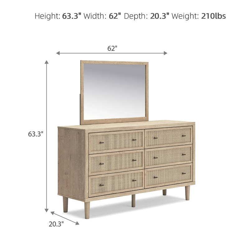 Signature Design by Ashley Cielden Brown Dresser and Mirror