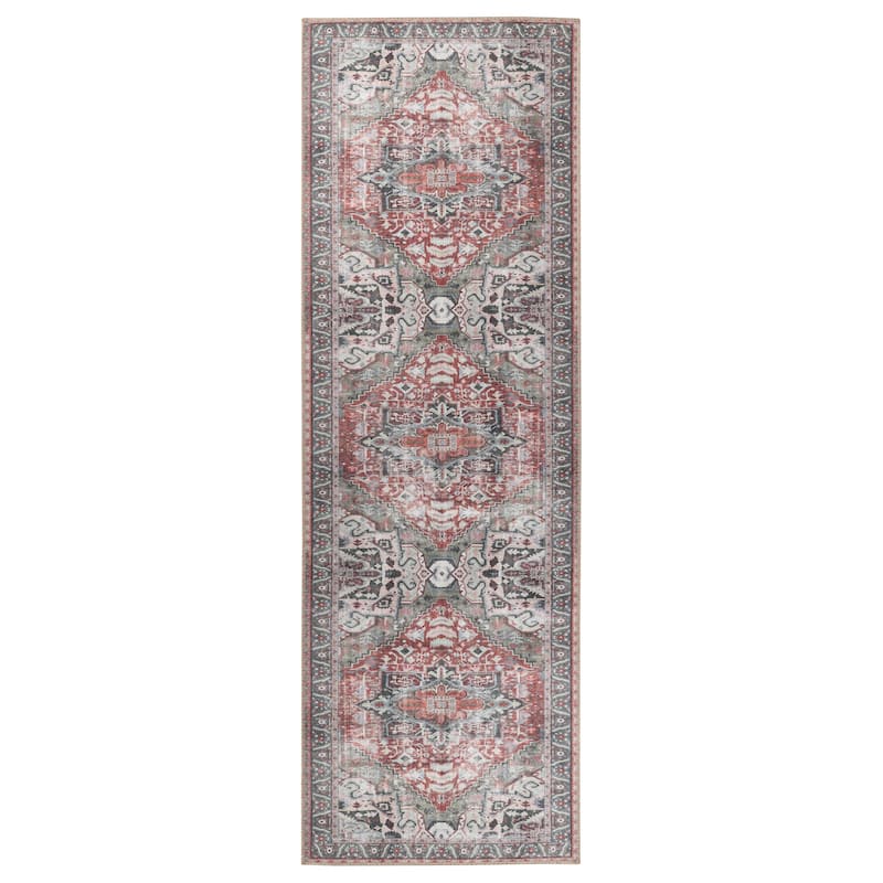 Superior Mesa Rustic Medallion Border Indoor Area Rug or Runner