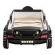 preview thumbnail 34 of 35, Zemo Novelty Twin Faux Leather Upholstered Off-Road SUV Kid Bed with Light and Sound Functions by Furniture of America