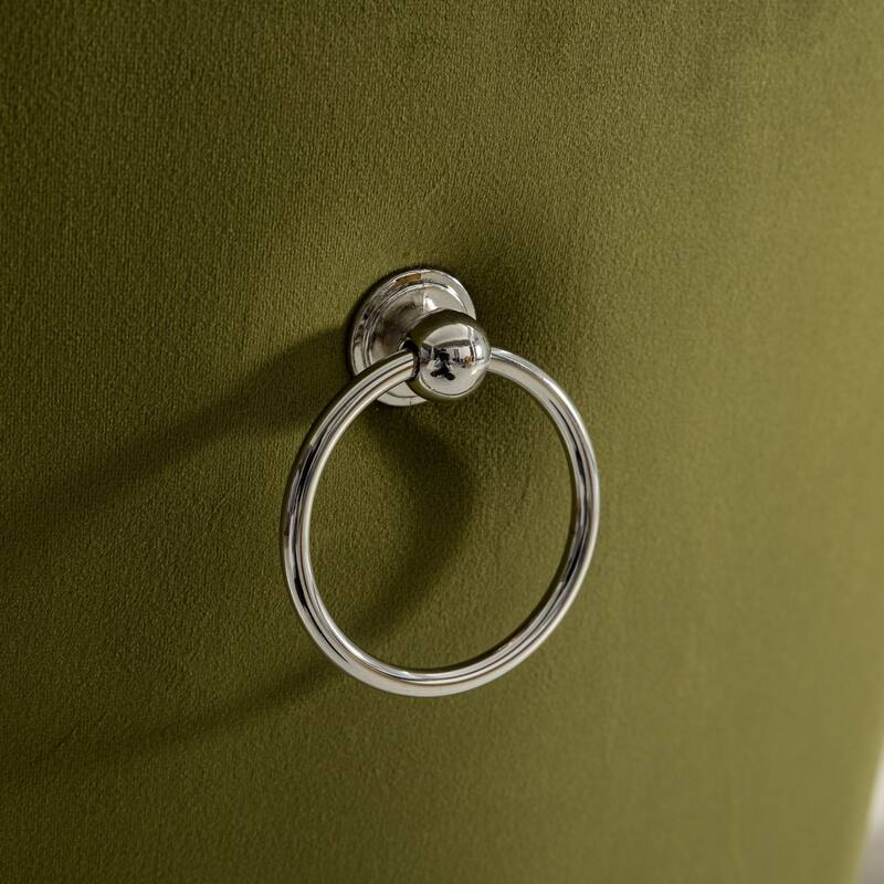 GDF Studio - Modern Wood Velvet Upholstered Dining Chair with Chrome Stainless Steel Legs, 2-Pcs Set