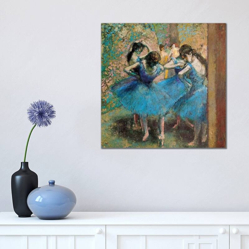 iCanvas "Dancers In Blue, 1890" by Edgar Degas Canvas Print - 18x18x1.5