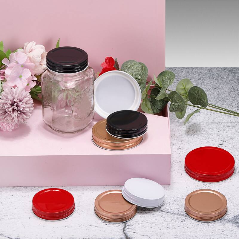 45Pcs Regular Mouth Tin Plate Mason Jar Lids for Canning Jars