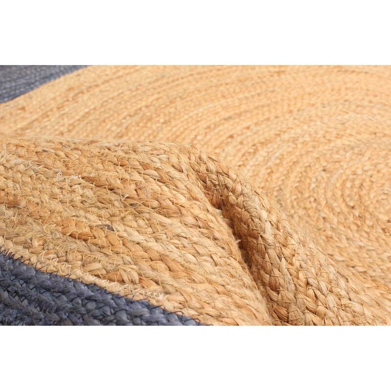 ECARPETGALLERY Braided Weave Palas Denizli Tan Jute Rug - 4'10 x 4'10