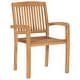 preview thumbnail 3 of 4, vidaXL Stacking Patio Dining Chairs 2 pcs Solid Teak Wood