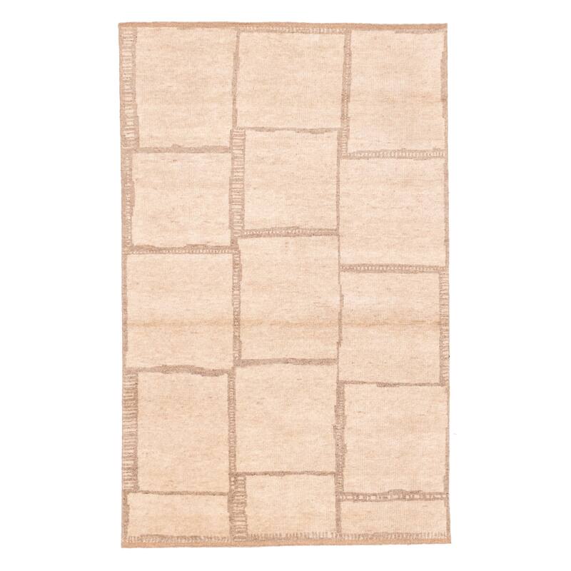 ECARPETGALLERY Hand-knotted Tangier Beige Wool Rug - 5'2 x 8'0