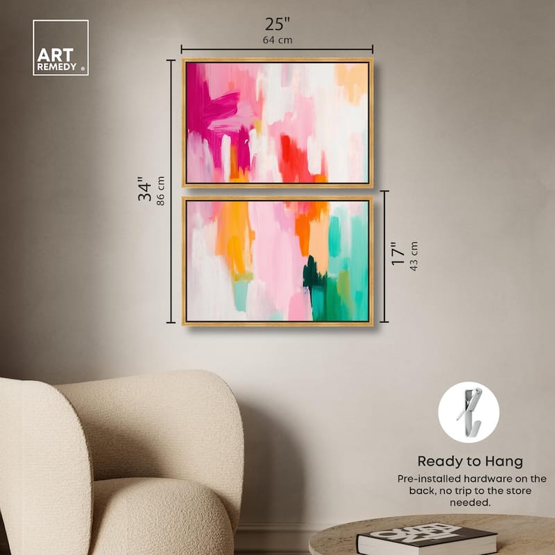 Playful Palette I Canvas Set of 2 by Art Remedy
