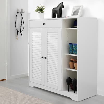 43.3 in.H Freestanding Shoe Cabinet Organizer with Adjustable Shelf - 4-Tier