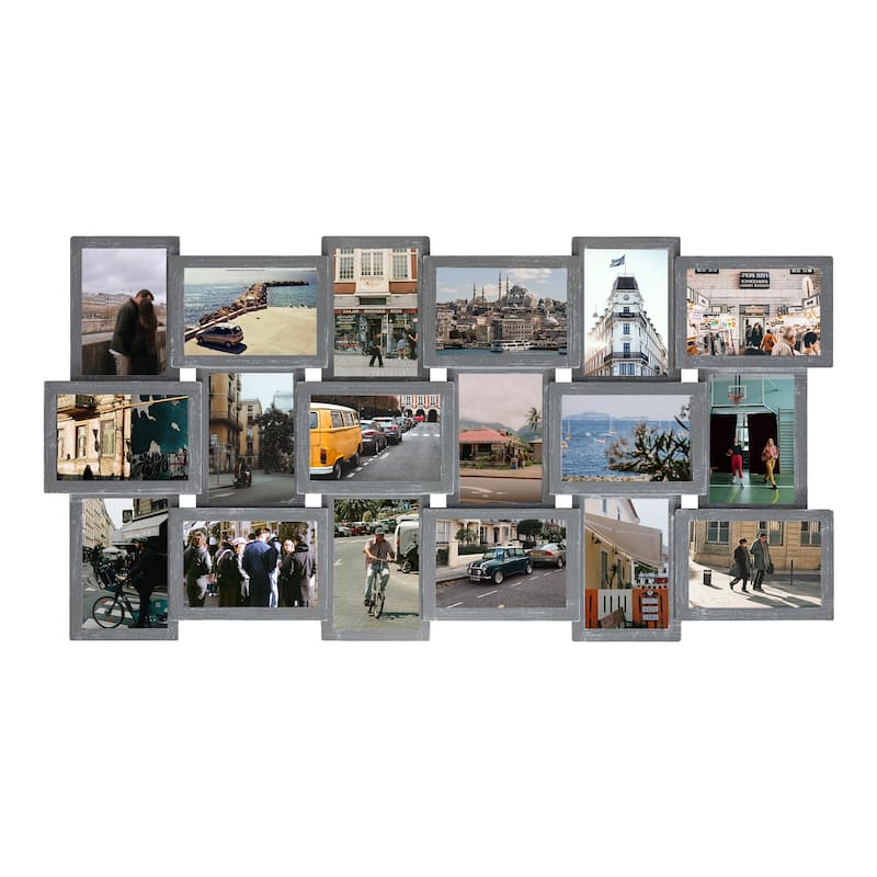 18 Openings Family Photo Frame 4x6 Picture Frame Collage Large for Wall Decor