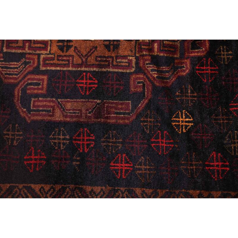 ECARPETGALLERY Hand-knotted Teimani Black Wool Rug - 3'7 x 6'5