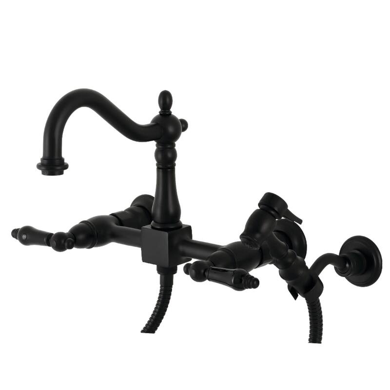 Kingston Brass Duchess 1.8 GPM Wall Mounted Widespread Bridge Kitchen
