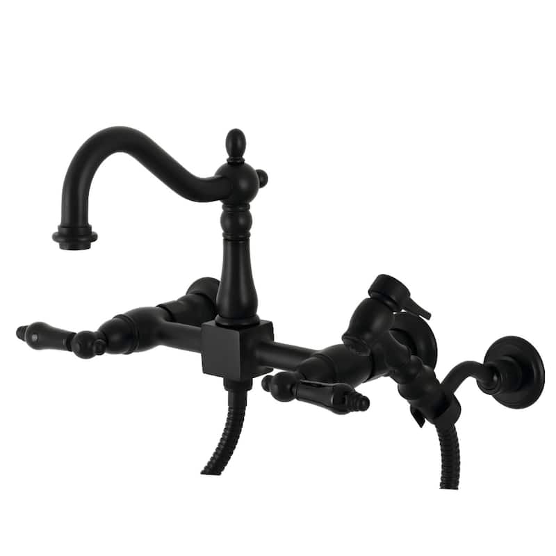 Kingston Brass Duchess 1.8 GPM Wall Mounted Widespread Bridge Kitchen