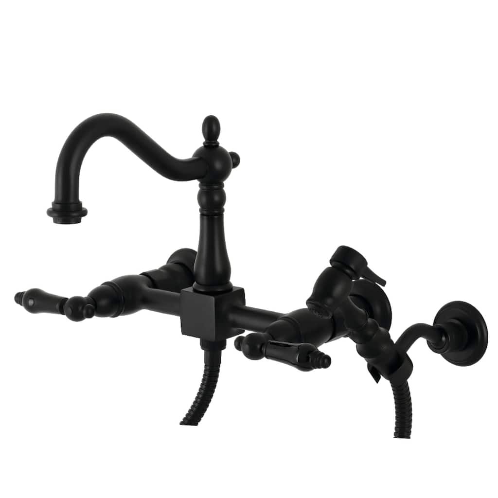 Kingston Brass Duchess 1.8 GPM Wall Mounted Widespread Bridge Kitchen