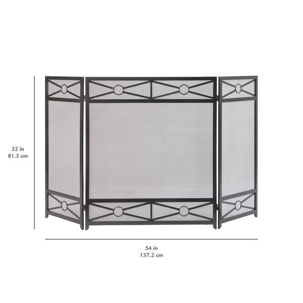 Pleasant Hearth Fillmore Small 29.5 by 37 in. Opening Glass Fireplace