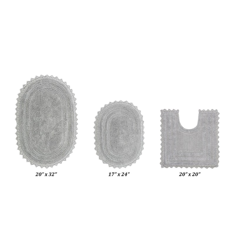 Better Trends Bath Rugs Set 100% Cotton Soft & Water Absorbent Tufted Bathroom Rug for Shower, Sink Bath Mats Lilly Crochet