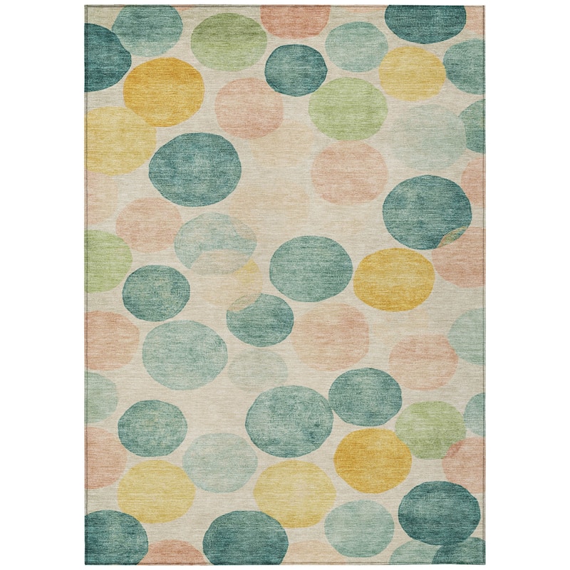 HomeRoots Geometric Transitional Rectangle Outdoor Rug