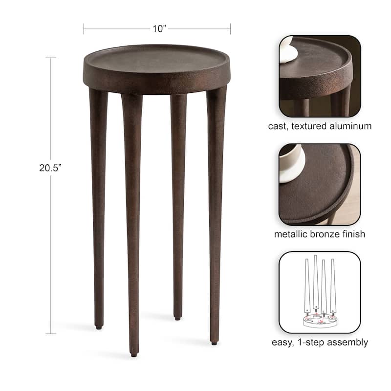 Kate and Laurel Rava Metal Drink Table