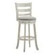 preview thumbnail 15 of 43, Verona Linen Ladder Back Swivel Bar Stool by iNSPIRE Q Classic Antique White-Grey Linen