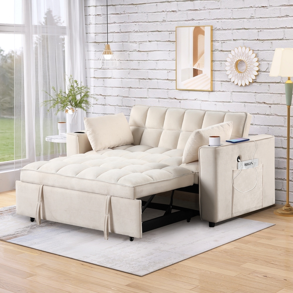 White pull out couch hotsell