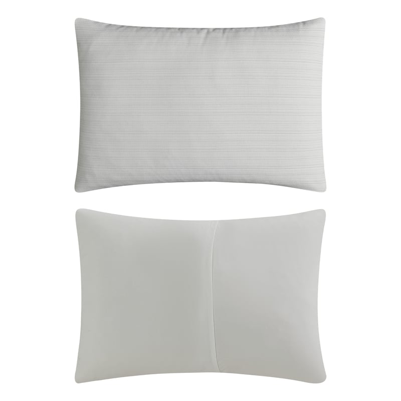 Kenneth Cole Space Dye Grid Grey Comforter Set