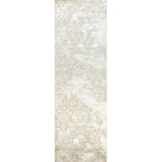 Wool/ Silk Vegetable Dye Art & Craft Oriental Runner Rug Hand-knotted ...