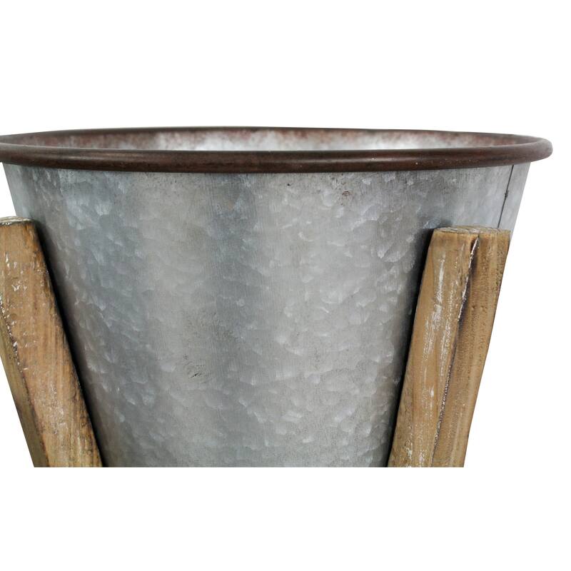 Hayes Modern Rustic Planters (Set of 3) - 35"h x 17"w / 32"h x 16"w / 28"h x 14"w