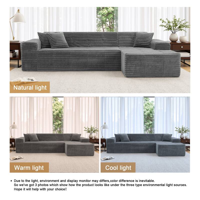 Free Combination Sectional Sofa Couch with L-Shape Chaise for Living Room