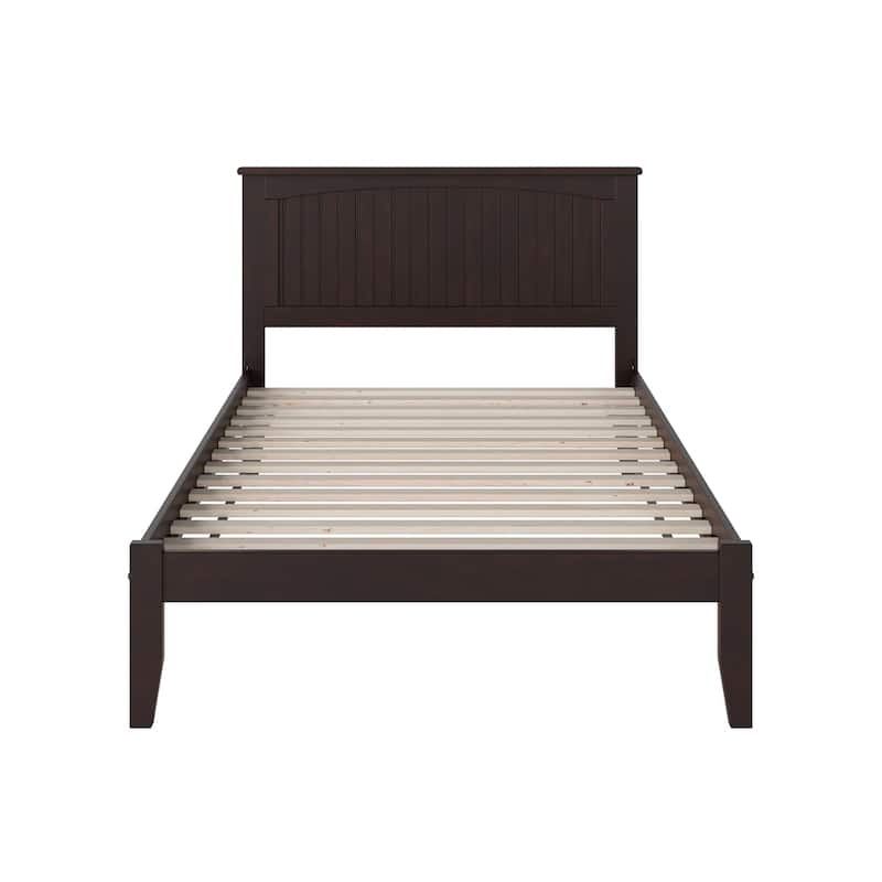 Platform Bed - Solid Hardwood Design - Open Footboard - Sturdy Wood Frame - Spacious Bedroom Furniture