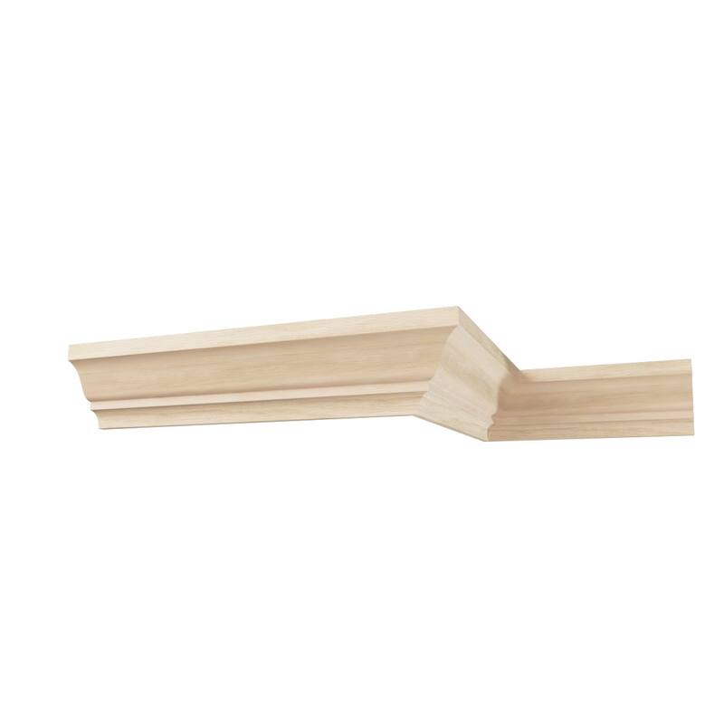 WM52: 2-1/4-in H x 1-2/3-in P x 2-3/4-in F x 96-in L Americraft Solid Hardwood Stain Grade Crown Moulding