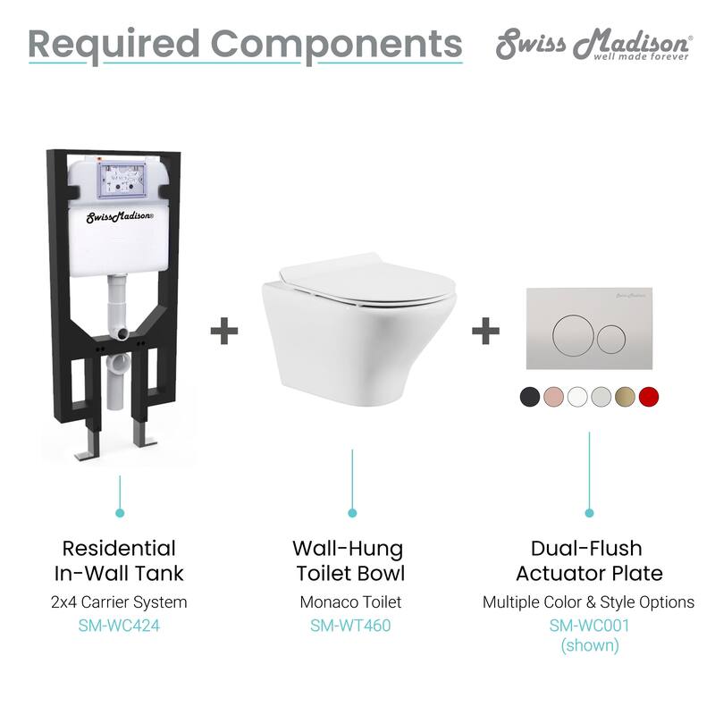 Monaco Wall-Hung Round Compact Toilet Bowl