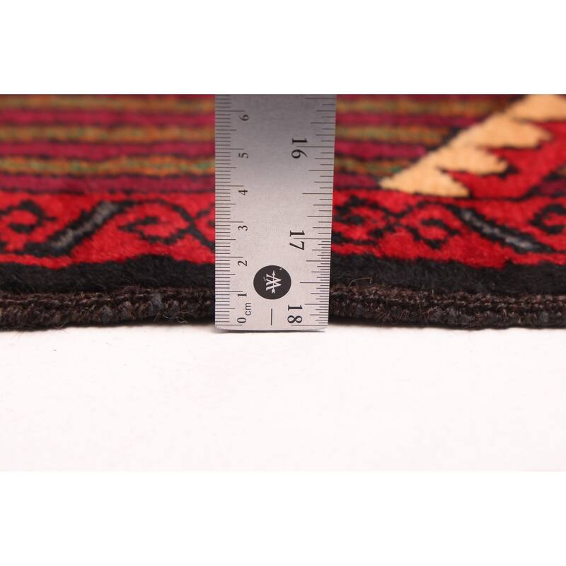 ECARPETGALLERY Hand-knotted Teimani Red Wool Rug - 3'10 x 6'3