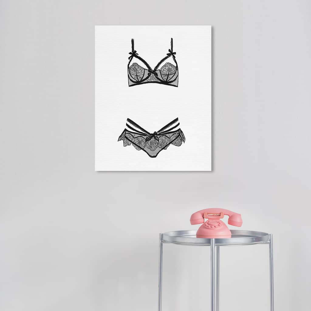 Wynwood Studio Fashion and Glam Provoke Me II Black and Glam Wall Art Canvas Print