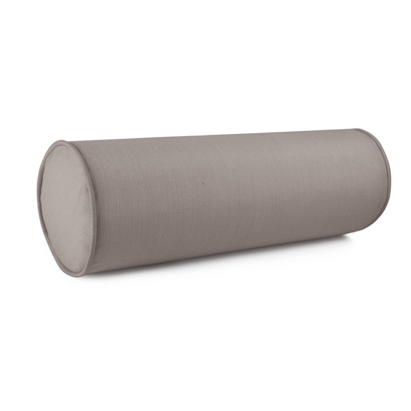 Austin Horn Classics Sunbrella Zippered Neck Roll Bolster (set of 2) - Grey