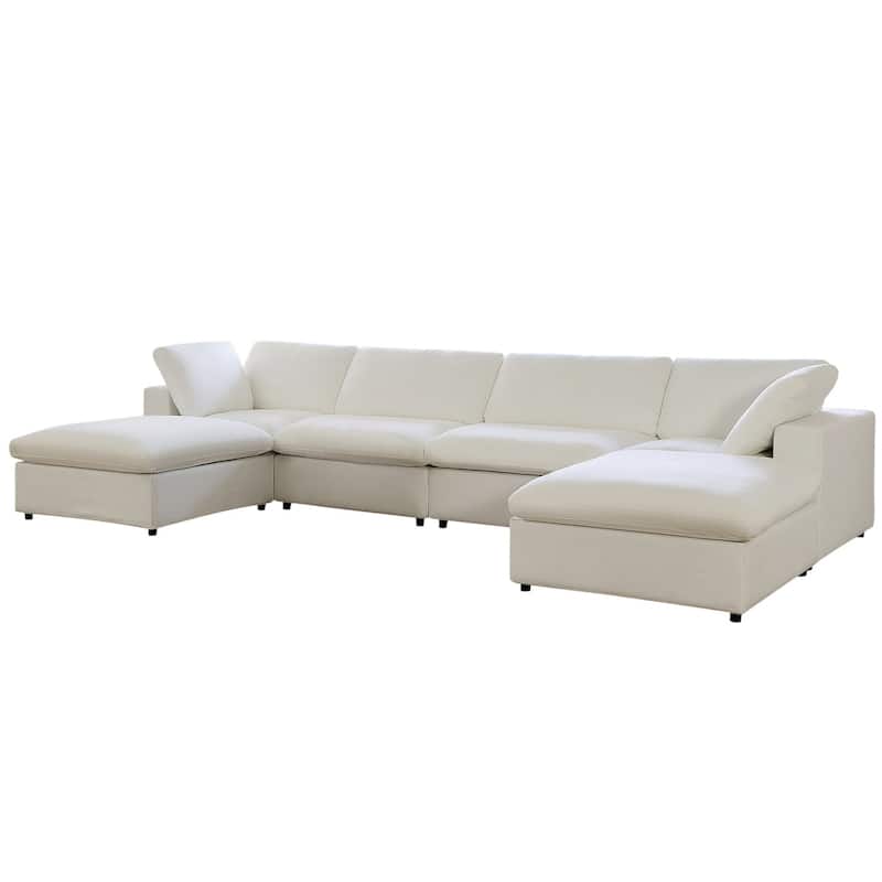 Lesly Free Assembly Sofa Feather Filled Comfort Sofa