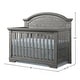 preview thumbnail 2 of 8, Foundry 56" Wide Arch Top Convertible Crib, Brushed Pewter
