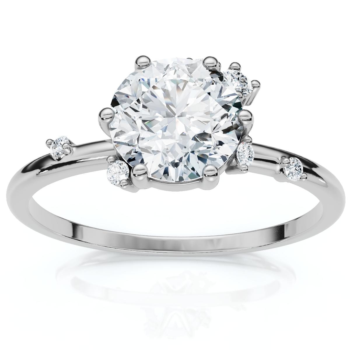 Bliss Diamond 1Ct Diamond Flame Engagement Ring Gold Lab Grown EF/VS
